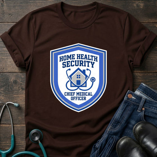 Home Health Security Chief Medical Officer Badge Tee - Navy / XS | YOUSTOMIZE