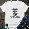 I Accept the Path Caduceus Student Nurse Tee - White / XS | YOUSTOMIZE