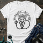 I Accept the Path Stethoscope Caduceus Student Nurse Tee - Sport Grey / XS | YOUSTOMIZE