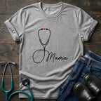 Mama Nurse Identity Graphic Tee - Dark Heather / XS | YOUSTOMIZE