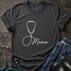 Mama Nurse Identity Graphic Tee - Dark Heather / XS | YOUSTOMIZE