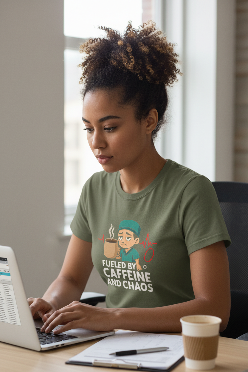 Military Green Caffeine Chaos Laptop