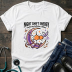 Night Shift Energy Caffeine and Vibes Night Owl Nurse Tee - Sport Grey / XS | YOUSTOMIZE
