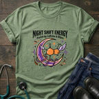 Night Shift Energy Caffeine and Vibes Night Owl Nurse Tee - Sport Grey / XS | YOUSTOMIZE