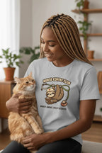 Nurse Coffee Club T-Shirt — "Barely Awake, Fully Licensed" Sloth Nursing Tee - YOUSTOMIZE