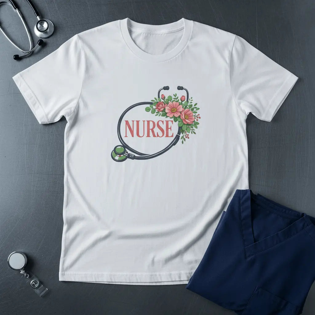 Nurse Floral T-Shirt — Best Gift for Nurse - YOUSTOMIZE