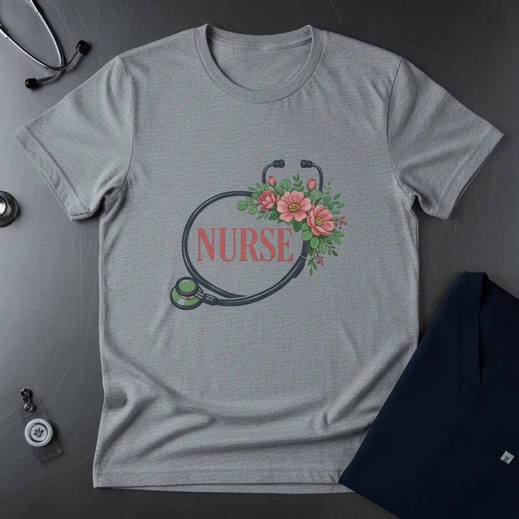 Nurse Floral T-Shirt — Best Gift for Nurse - YOUSTOMIZE
