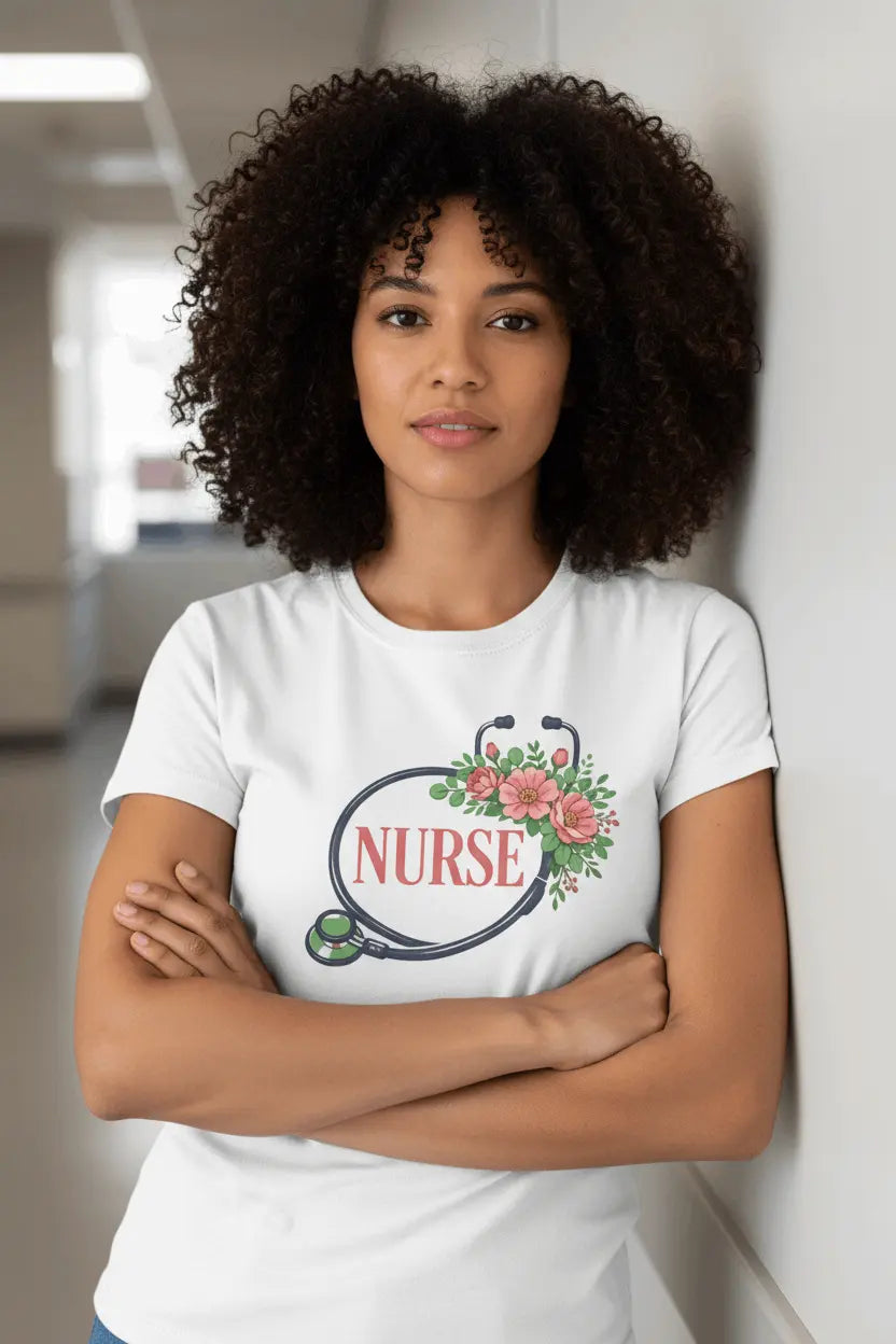 Nurse Floral T-Shirt — Best Gift for Nurse - YOUSTOMIZE