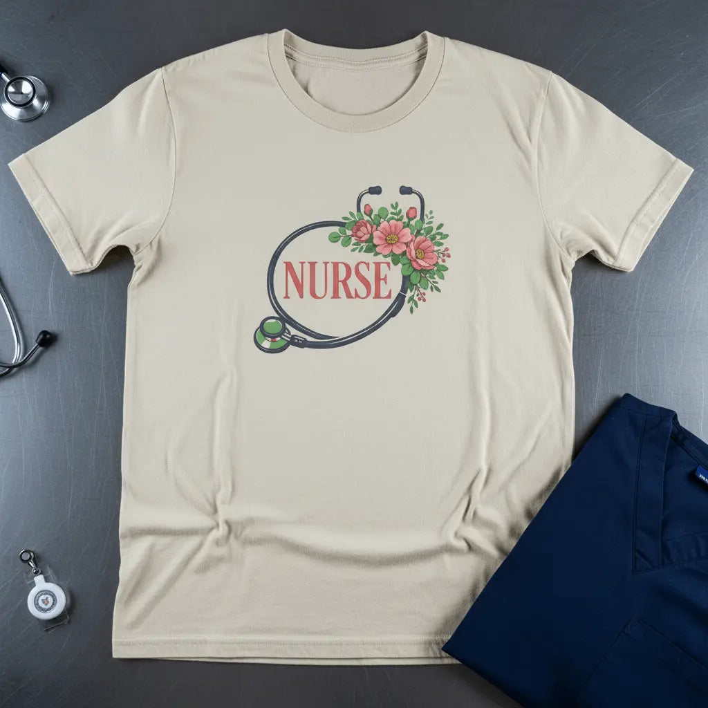 Nurse Floral T-Shirt — Best Gift for Nurse - YOUSTOMIZE