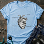 Nurse Mom Anatomical Heart Medical Illustration Tee - Sport Grey / XS | YOUSTOMIZE