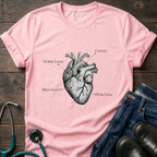 Nurse Mom Anatomical Heart Medical Illustration Tee - Sport Grey / XS | YOUSTOMIZE
