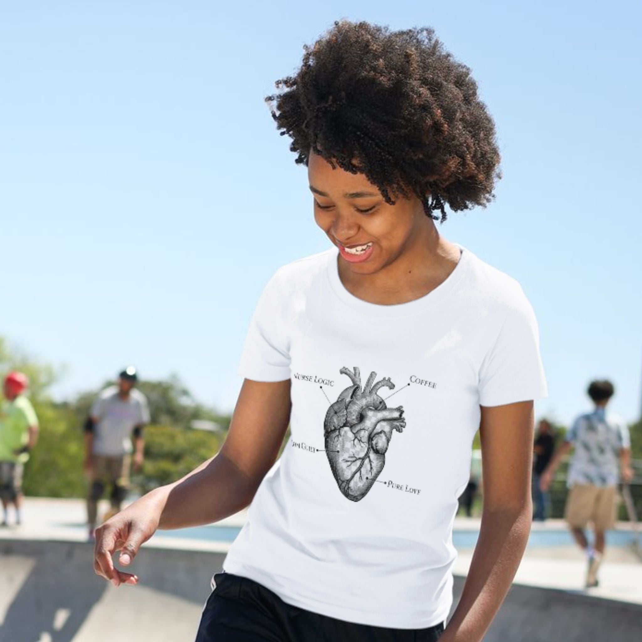 Nurse Mom Anatomical Heart T-Shirt — Vintage Medical Illustration Tee-Sport Grey / XS-YOUSTOMIZE