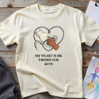 Nurse Mom T-Shirt — "My Heart Is Big Enough For Both" - Sport Grey / XS YOUSTOMIZE