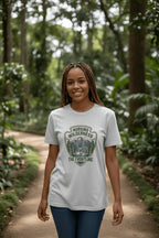 Nursing Wilderness T-Shirt — "The Frontline" Outdoor Nurse Stethoscope Badge - YOUSTOMIZE