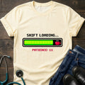 Patience 1% Shift Loading Retro Nurse Tee - Natural / S | YOUSTOMIZE