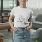 Nurse Mom T-Shirt — Minimalist Line Art Mother & Baby Tee