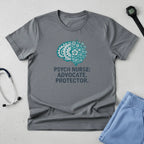 Psych Nurse T-Shirt — "Psych Nurse: Advocate. Protector." Teal Brain Design - YOUSTOMIZE