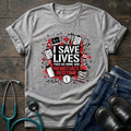 Save Lives Then Negotiate Bedtime Nurse Mom Tee - Sport Grey / XS | YOUSTOMIZE