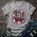 Save Lives Then Negotiate Bedtime Nurse Mom Tee - Sport Grey / XS | YOUSTOMIZE