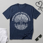 Strong Roots, Healing Hands T-Shirt — Tree of Life Nurse Tee-Navy / XS-YOUSTOMIZE