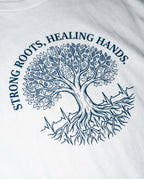 Strong Roots, Healing Hands T-Shirt — Tree of Life Nurse Tee-Navy / XS-YOUSTOMIZE
