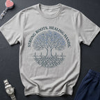 Strong Roots, Healing Hands T-Shirt — Tree of Life Nurse Tee-Navy / XS-YOUSTOMIZE