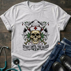 Study Until You Bleed Skull Medical Student Nurse Tee - White / XS | YOUSTOMIZE