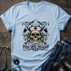 Study Until You Bleed Skull Medical Student Nurse Tee - White / XS | YOUSTOMIZE