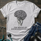 The Weight of Knowledge Is Heavy Brain Nurse Student Tee - White / XS | YOUSTOMIZE