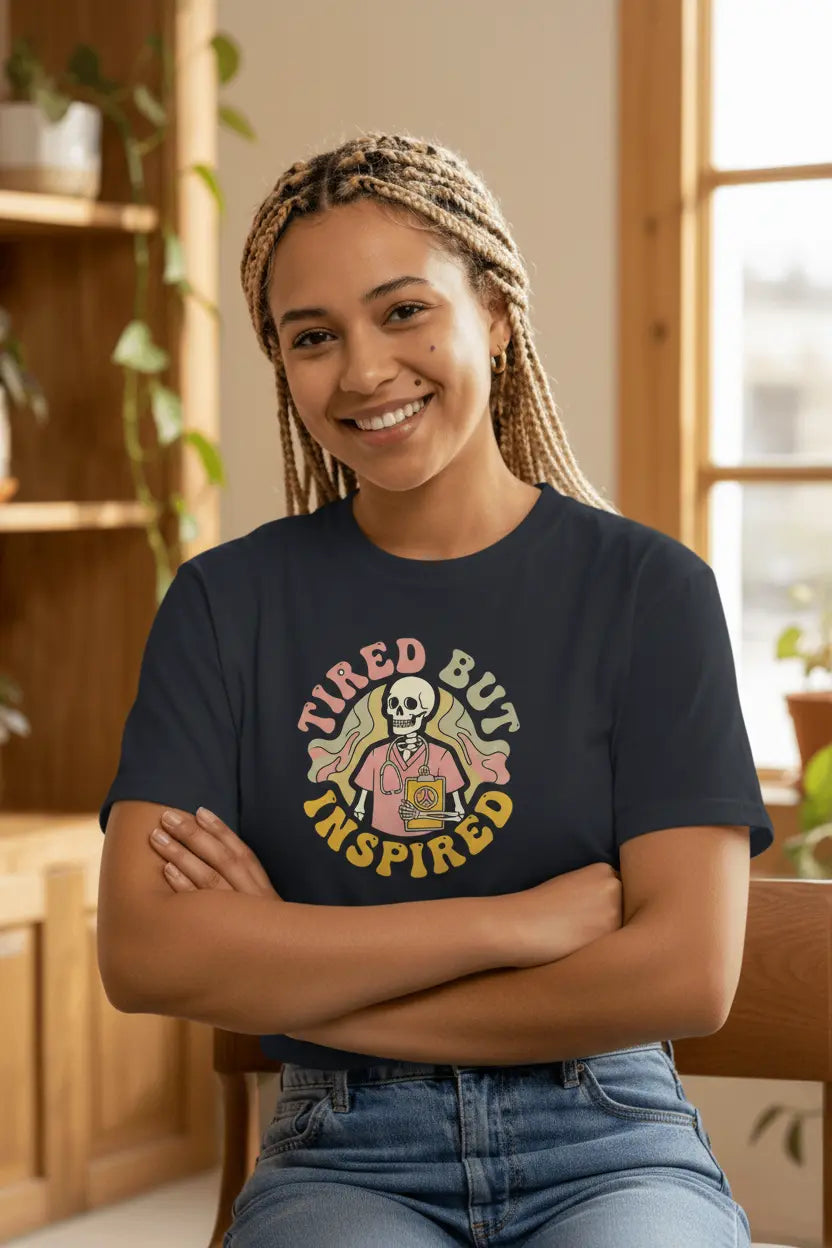 Tired But Inspired - Navy