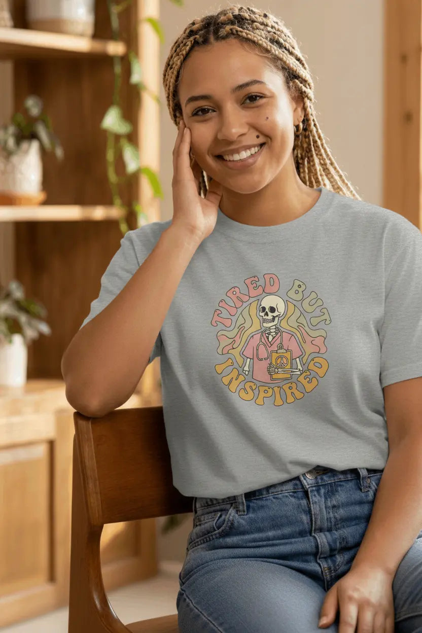 Tired But Inspired - Sport Grey